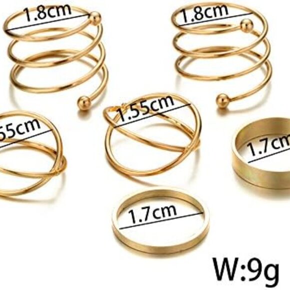 6-16 PCS Knuckle Stacking Rings for Women,Boho Vintage Stackable Midi Finger Rin - Picture 6 of 7